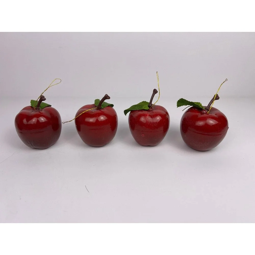 Set‎ of 8 Mini Red Decorative Apples Realistic Faux Fruit Home Decor Accent